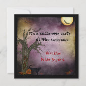 Gothic Night Sky Halloween uitnodiging (Voorkant)