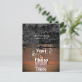 Gothic Nightfall Floral Wedding Handfasting Foto Kaart (Staand voorkant)