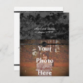 Gothic Nightfall Floral Wedding Handfasting Foto Kaart (Voorkant / Achterkant)