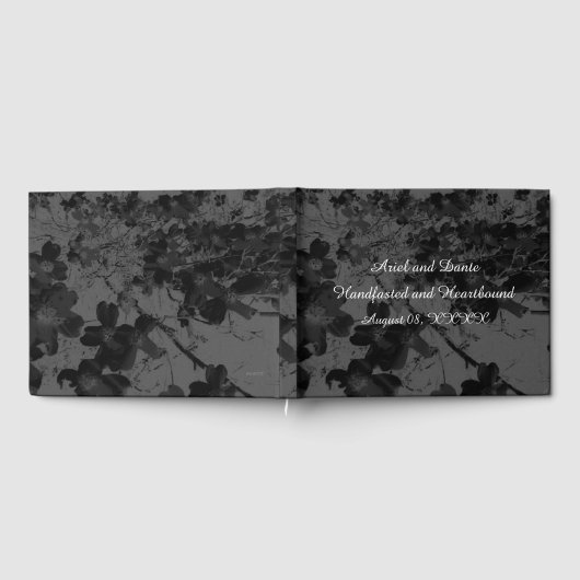 Gothic Nightfall Floral Wedding Handfasting Suite Gastenboek (Volledig)