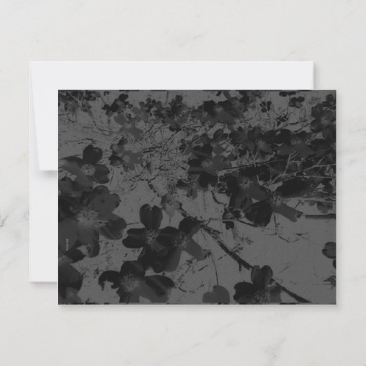 Gothic Nightfall Floral Wedding Handfasting Suite Kaart (Achterkant)