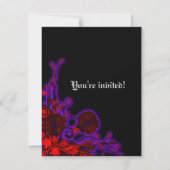 Gothic Nightshade Modern Floral Wedding Kaart (Voorkant)