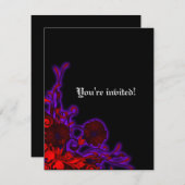 Gothic Nightshade Modern Floral Wedding Kaart (Voorkant / Achterkant)
