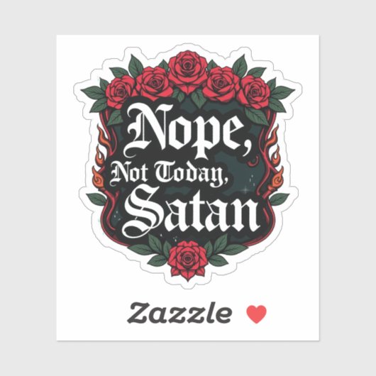 Gothic Nope, niet Satan Sticker (Vel)