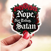 Gothic Nope, niet Satan Sticker