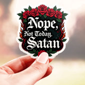 Gothic Nope, niet Satan Sticker