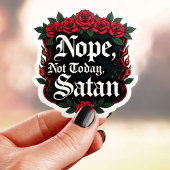 Gothic Nope, niet Satan Sticker