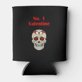 Gothic Number 1 Valentijn Heart Sugar Skull Blikjeskoeler (Voorkant)