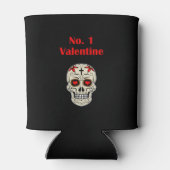 Gothic Number 1 Valentijn Heart Sugar Skull Blikjeskoeler (Achterkant)