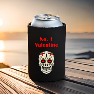 Gothic Number 1 Valentijn Heart Sugar Skull Blikjeskoeler