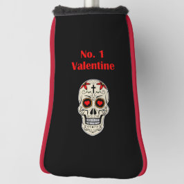Gothic Number 1 Valentijn Heart Sugar Skull Golfheadcover