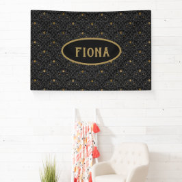 Gothic Nursery Black Roos Damask Persoonlijk Spandoek
