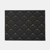 Gothic Nursery Black Roos Damask Rug Mat (Voorkant)