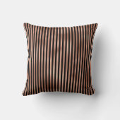 Gothic Nursery Black & Roos Gold Striped Kussen (Achterkant)
