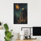 Gothic Observatory Space Printable Dark Fantasy Poster (Thuiskantoor)