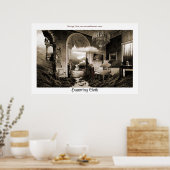 Gothic of conceptie van gothische muziekteksten poster (Keuken)