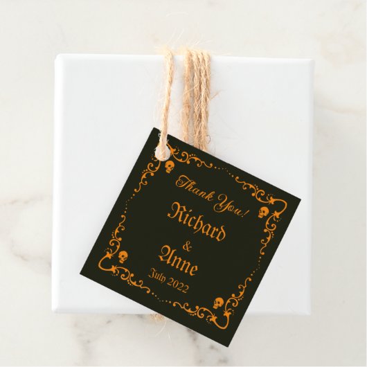 Gothic of Halloween Wedding Bedankjes Labels (In situ)