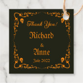 Gothic of Halloween Wedding Bedankjes Labels (Achterkant)