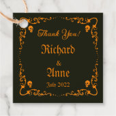 Gothic of Halloween Wedding Bedankjes Labels (Voorkant)