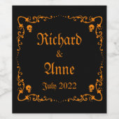 Gothic of Halloween Wedding Wijn Etiket (Enkel label)