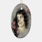 Gothic Old Key en Rozen Keramisch Ornament (Rechts)