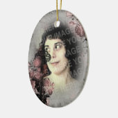 Gothic Old Key en Rozen Keramisch Ornament (Links)