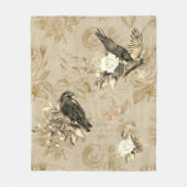 Gothic ontledingscoating in zwart-wit Fleece Deken (Voorkant)