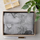 Gothic ontledingscoating in zwart-wit Tissuepapier (Geschenk)