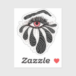 Gothic Ooginkt Tekening Tattoo Kunst Sticker