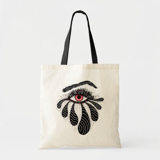 Gothic Ooginkt Tekening Tattoo Kunst Tote Bag (Voorkant)