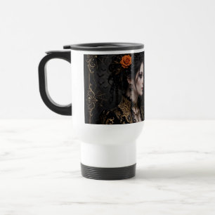 Gothic Oranje Roos Koppel Reis Mok - Romantisch