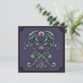 Gothic Ornamental Crest Birthday Invitation (Staand voorkant)