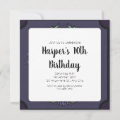 Gothic Ornamental Crest Birthday Invitation (Achterkant)