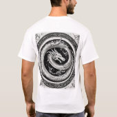 Gothic Ouroboros – Minimalistisch Draken T-shirt C (Achterkant)