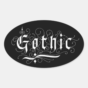 Gothic Ovale Sticker