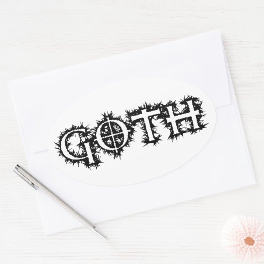 Gothic Ovale Sticker (Envelop)