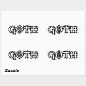 Gothic Ovale Sticker (Vel)