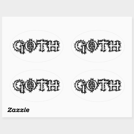 Gothic Ovale Sticker (Vel)