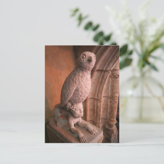Gothic Owl Briefkaart (Staand voorkant)