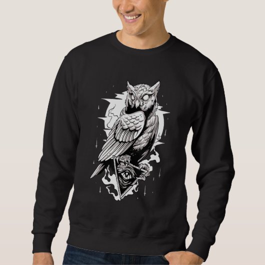 Gothic Owl Spooky Owl Owl Trui (Voorkant)
