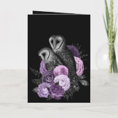 Gothic Owls Wedding Aankondiging (Achterkant)