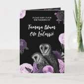 Gothic Owls Wedding Aankondiging (Voorkant)