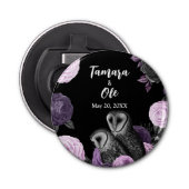 Gothic Owls Wedding Button Flesopener (Voorkant)