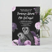 Gothic Owls Wedding Save The Date (Staand voorkant)