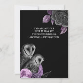 Gothic Owls Wedding Save The Date (Achterkant)