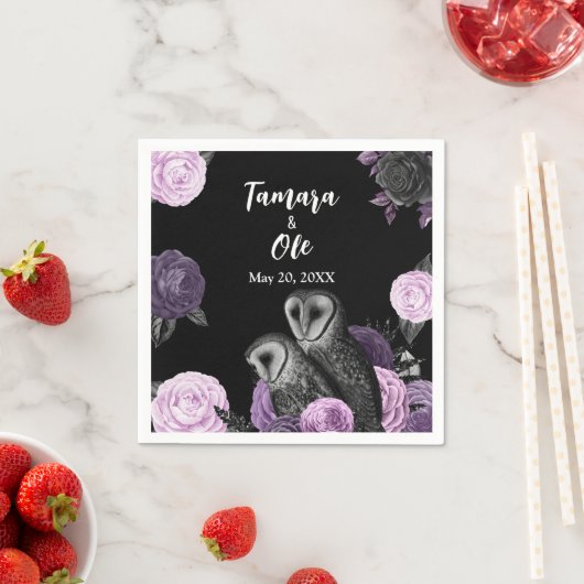 Gothic Owls Wedding Servet (Insitu)