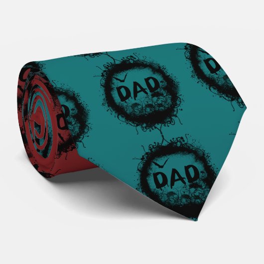 Gothic pa met Skulls en Bat Stropdas (Opgerold)