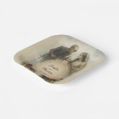 Gothic paar Zombie Halloween bruiloft Papieren Bordje (Gebogen)