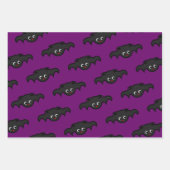 Gothic Paars Black Kawaii Bat Pattern Inpakpapier Vel (Voorkant 2)