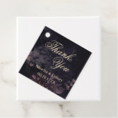 Gothic Paars Boho Elegant Wedding Bedankt Bedankjes Labels (In situ)